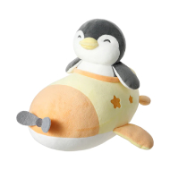 MINISO Travel Series Penguin Airplane Plush Toy (Black)
