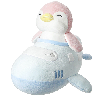 MINISO Travel Series Pink Penguin Airplane Plush Toy 30cm