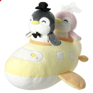 Miniso AU Travel Series Wedding Dress Penguin Airplane Plush Toy 32cm
