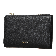 MINISO Two-Fold Zipped Women'S Wallet (Black)