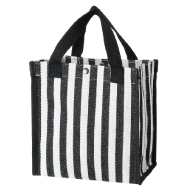 MINISO Striped Lunch Bag (Black)