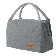 MINISO Large Capacity Solid Color Lunch Bag (Gray)