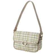 MINISO Women-S Crossbody Shoulder Bag With Flap - Apricot