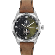 HUGO Grip Analog Dial Men's Watch (Brown)