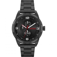 HUGO Grip Analog Black Dial Men's Watch (Black)