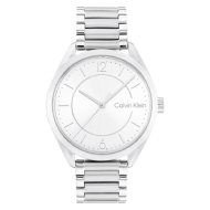 Calvin Klein Women's Stainless Steel Dial Watch (Silver White)