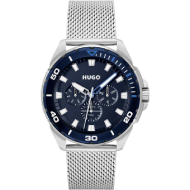 HUGO Fresh Analog Men's Watch (Silver Stainless)