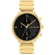 Calvin Klein Women's Gold-Tone IP Chronograph Watch (Black)  
