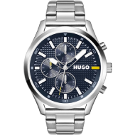 HUGO Analogue Multifunction Quartz Watch for Men (Silver Stainless Steel)