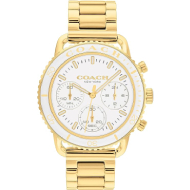 Coach Women's Ionic Thin Gold Plated Watch (White)