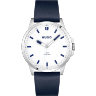 HUGO Men's Chase 46mm Quartz Multifunction Watch (Blue)