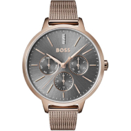 Boss Women's Ionic Plated Carnation Gold Watch (Grey) 