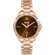 Boss Women's Ionic Plated Carnation Gold Watch (Brown)