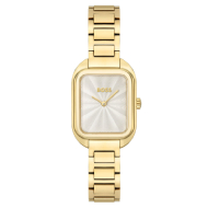 Boss Women's Gold Steel Slim Watch ( Silver White)