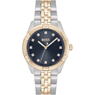 Boss  Women's Stainless Steel and Ionic Plated Carnation Gold (Blue)