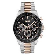 Boss Men's Two Tone Stainless Steel (Black)