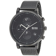 Boss Men's Watch Ionic Plated Black Steel (Black)