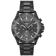 BOSS Troper Analog Grey Dial Men's Watch (Black)