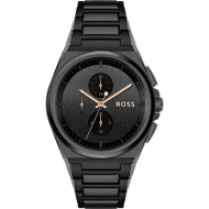 BOSS Men's Steer Ionic Plated Watch (Black)