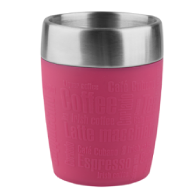 Tefal - 0.2L Travel Cup Stainless Steel - Raspberry