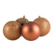 Houseware X-Mas 8CM Baubles - 6 Pieces Pack