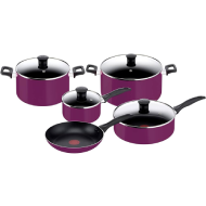 Tefal Simply Cook 9pcs Set Purple