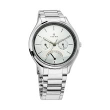 Titan Workwear Watch with Silver Dial & Stainless Steel Strap - Gents 