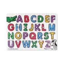 MELISSA & DOUG - See-Inside Alphabet Peg Puzzle - 26 pieces