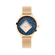 FASTRACK Fit Outs Blue dial with stars and Mesh Metal Strap - Ladies