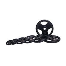 Quantum Fitness Tripgrip Rubber Coated Regular Weight Plate 1.25 KG - BLACK