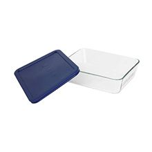 Pyrex 1.4L 6-Cup Rectangular Glass Food Storage Dish (Blue)