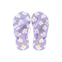 Miniso Women's Future flowers Flip Flop (Purple) - Size 38