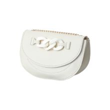 Miniso Half Moon Solid Color Crossbody Bag With Chain (White)