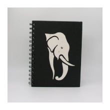 Elephant Dung Spiral Large Note Book (Black)