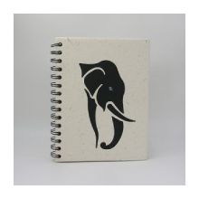 Elephant Dung Spiral Large Note Book (White)