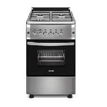 Abans 50cm 4 Gas Free Standing Cooker with Electric Oven Safety - Stainless Steel