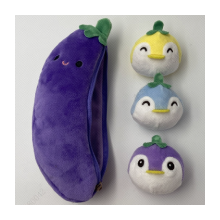 MINISO Fruit Penguin Stress Relief Plush Toy 22cm (Eggplant)