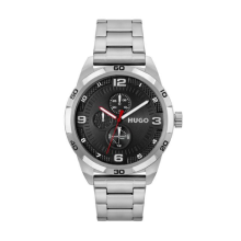 HUGO Analogue Multifunction Quartz Watch for Men's (Silver Stainless)