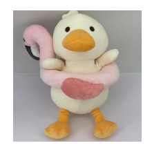 Miniso Beach Series 11in- Diving Duck Plush Toy - Flamingo