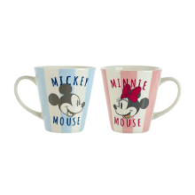 MINISO Mickey Mouse Collection Stripe Ceramic Mug - 350ml