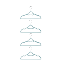 Miniso Flocking Clothes Hanger for Kids-4pcs (Little Car)