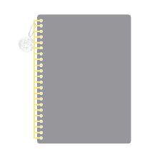 Miniso Plain Wirebound Book (Gray)