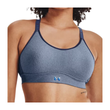 Under Armour Infinity Mid Heather Cover Sport Bra (Utility Blue)