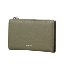 MINISO Two-fold Zipped Women's Wallet (Green)