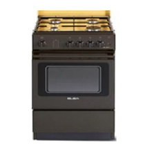 ELBA 50cm 4 Gas Burner Cooker with Gas Oven - Brown