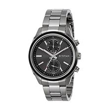 TITAN Workwear Watch with Anthracite Dial & Stainless Steel Strap - Gents