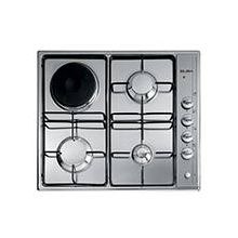 ELBA 3 Gas Hob and One Hot Plate - Silver 