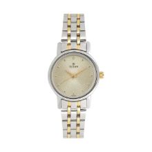 TITAN Champagne Dial Two Toned Stainless Steel Strap Watch- Ladies - 2593BM01 