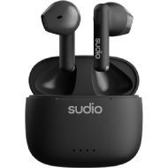 Sudio (Sweden) A1 True Wireless Earbuds with Wireless Charging Case (Midnight Black)